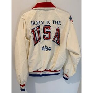 Vintage 80s CBS Records Bruce Springsteen Born in the USA World Tour Jacket